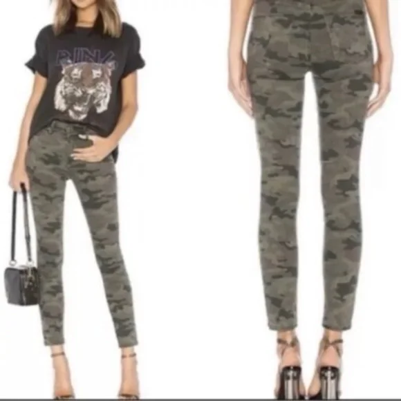 Hudson Barbara Super Skinny Camo Jeans Size 28 Grey Camouflage Stretch Skinny - Picture 7 of 7